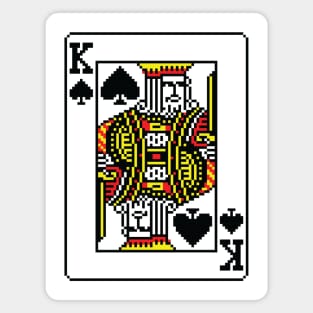 King of Spades Pixel Art Magnet